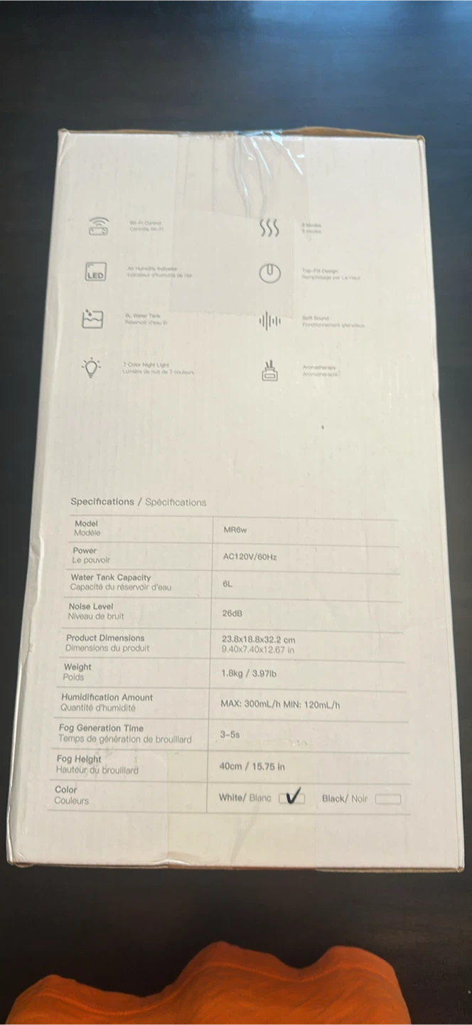 MORENTO Smart Cool Mist Humidifier Model MR6w - photo 2