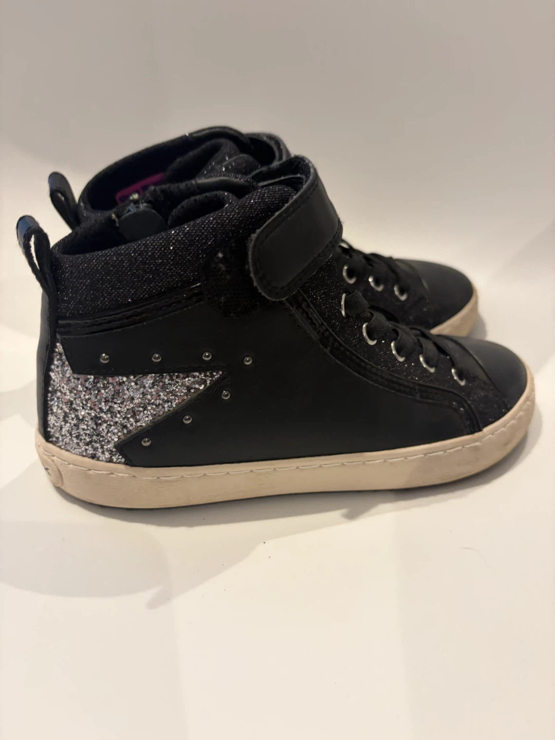 Geox Black Glitter High-Top Sneakers - photo 2