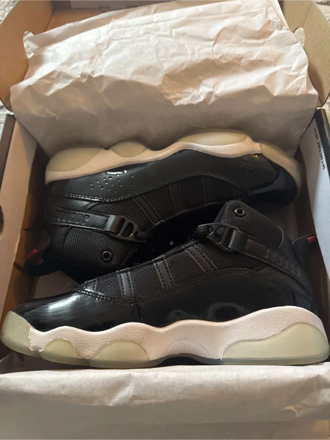 Jordan 6 Rings PS Black/Gym Red-White