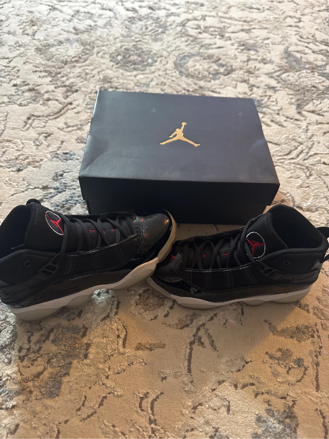 Jordan 6 Rings PS Black/Gym Red-White - photo 2