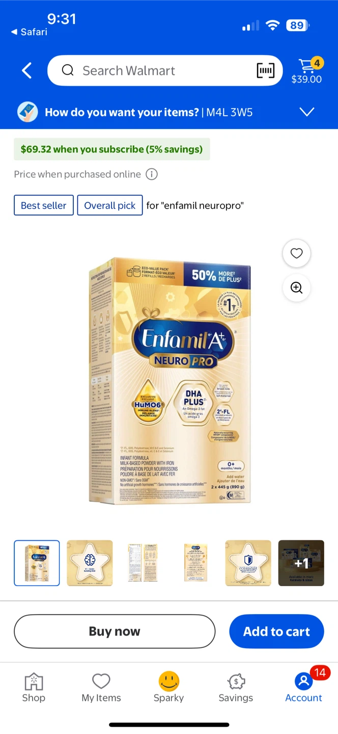 Enfamil A+ NeuroPro Infant Formula 890g