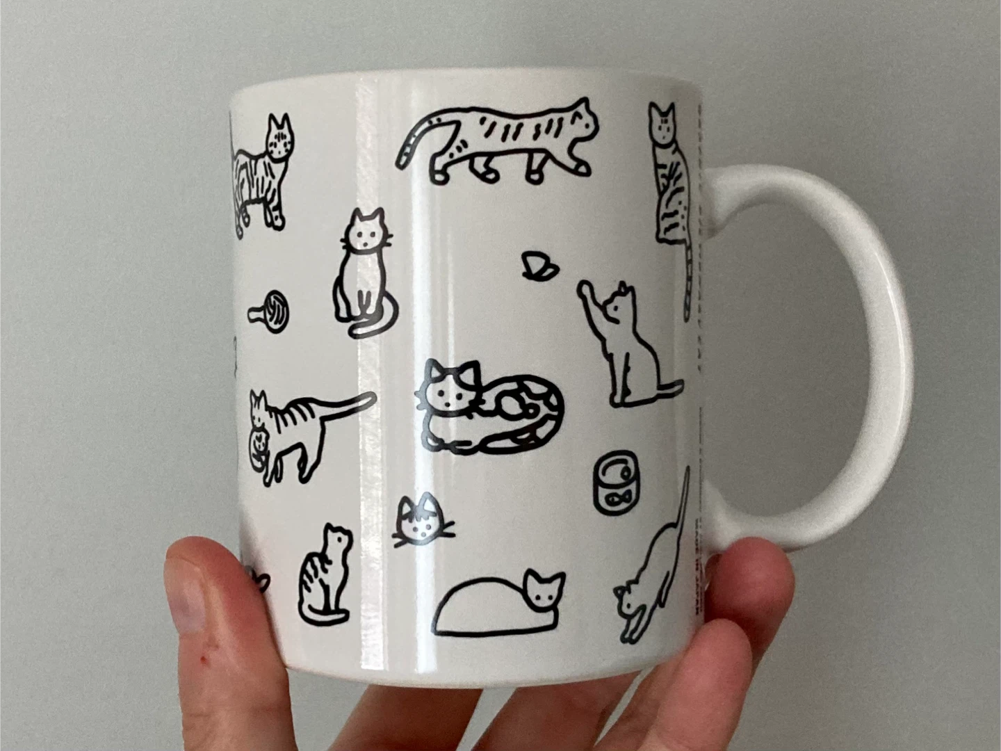 South Korean Graphic Cat Mug