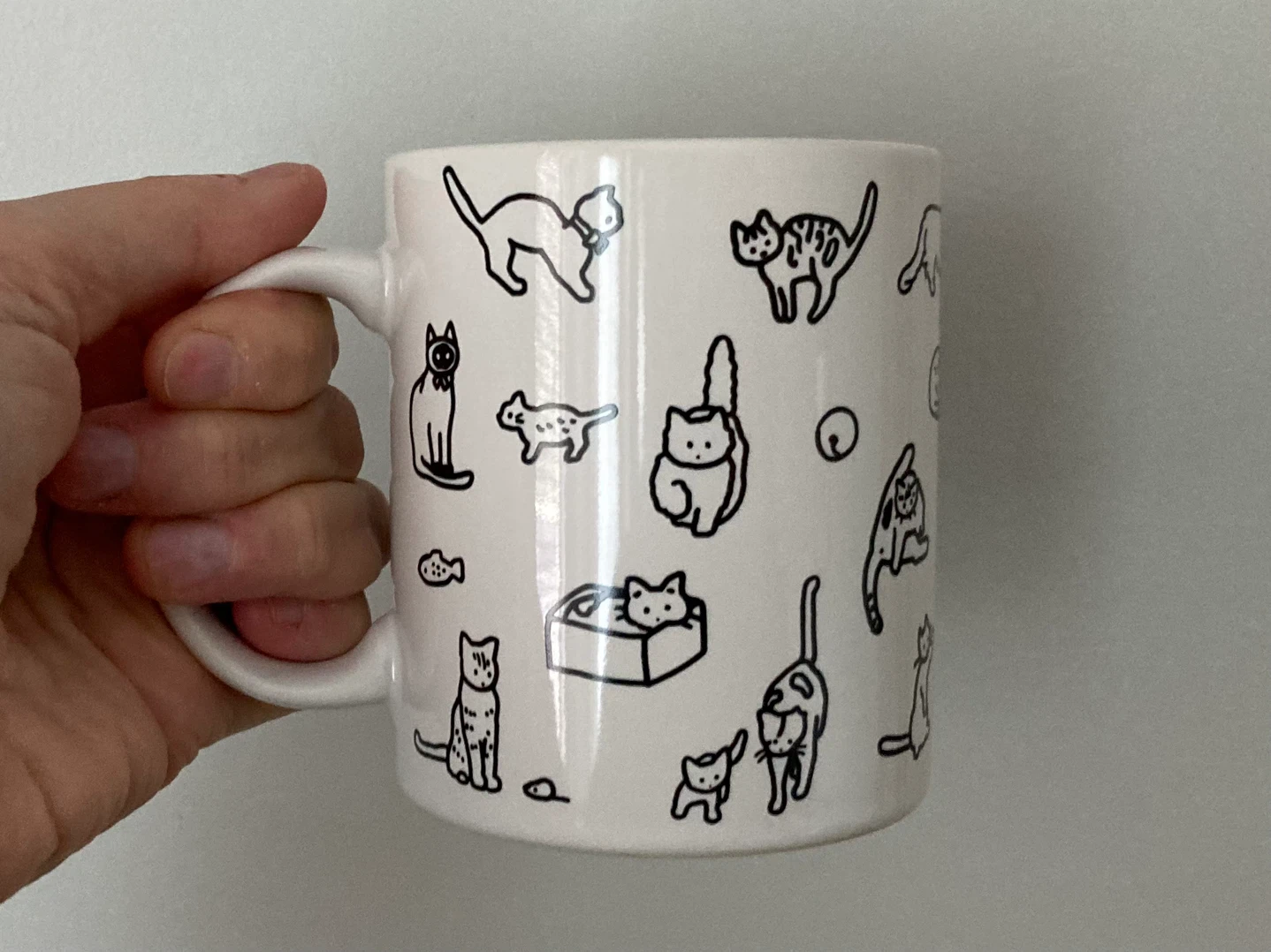 South Korean Graphic Cat Mug - photo 2
