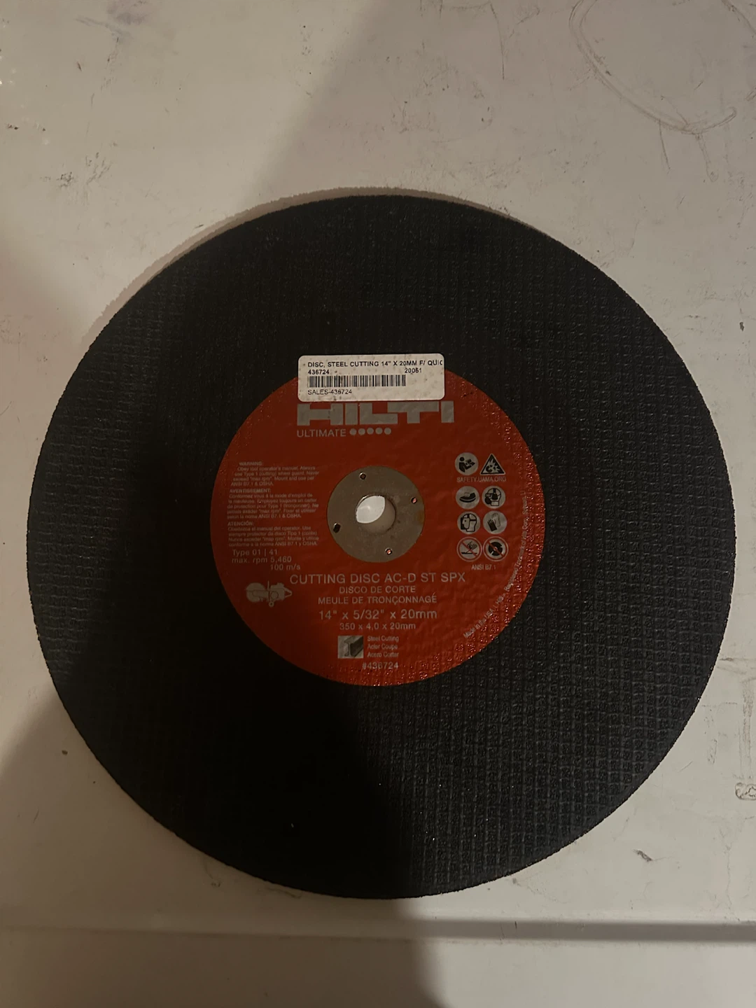 Hilti 14 inch Steel Cutting Disc - photo 2