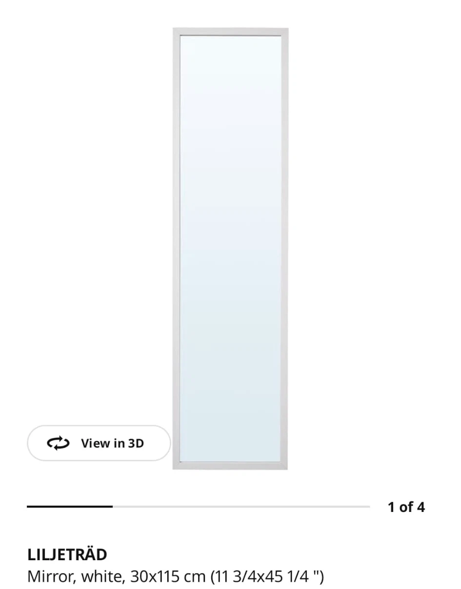 IKEA LILJETRAD Mirror White - photo 5