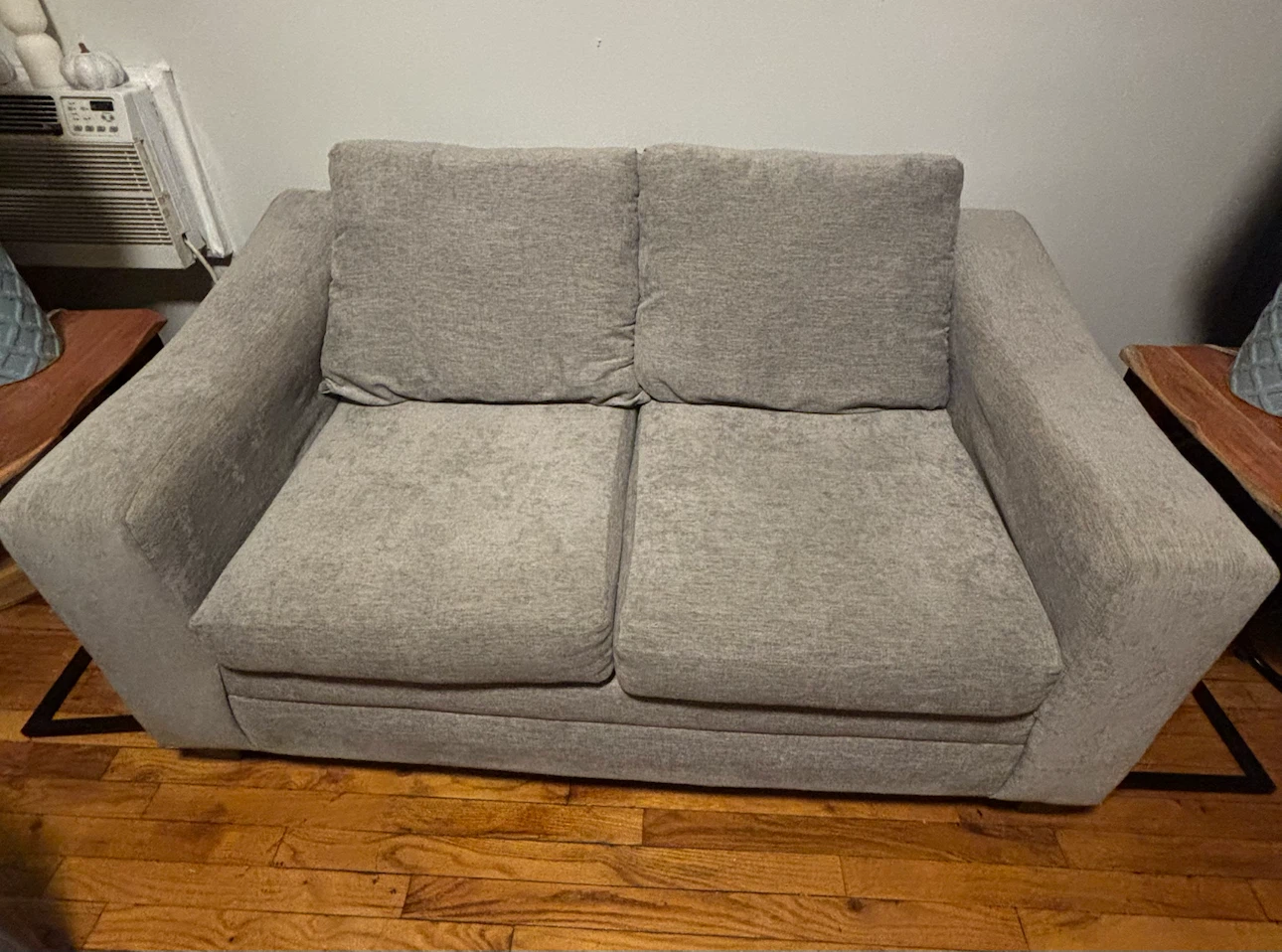 Gray Two-Seater loveseat