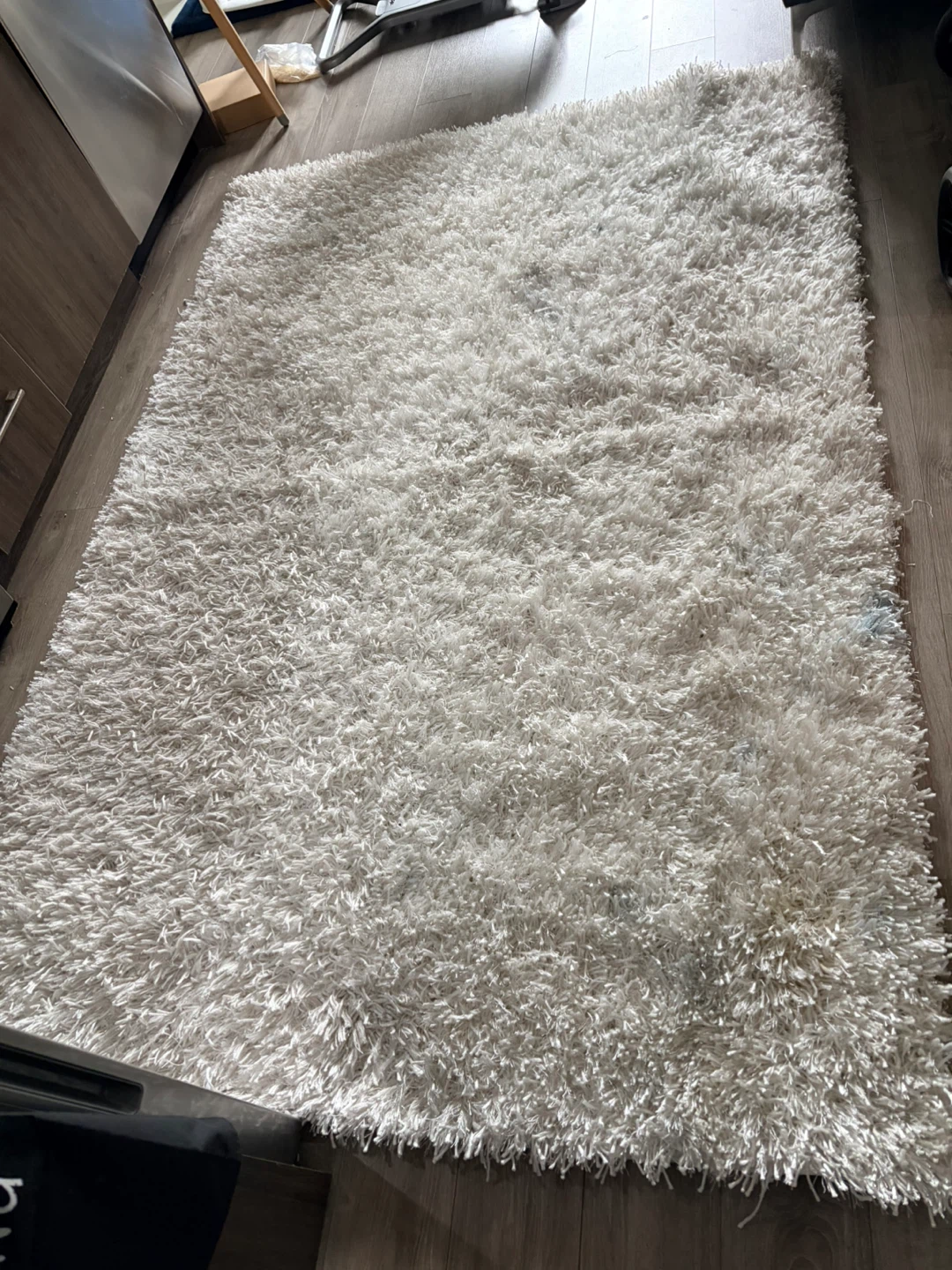 White Shag Area Rug