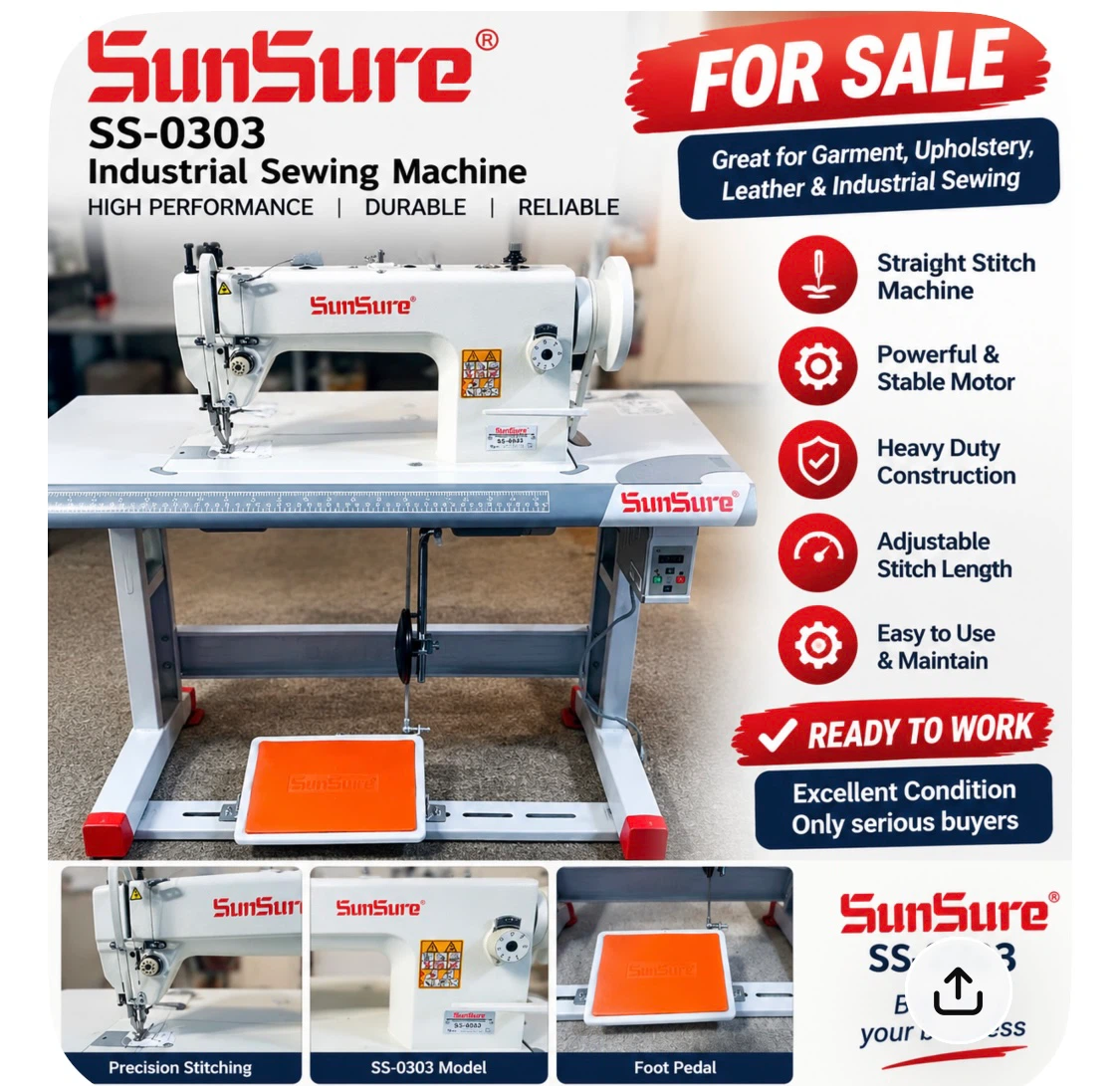 SunSure SS-0303 Industrial Sewing Machine