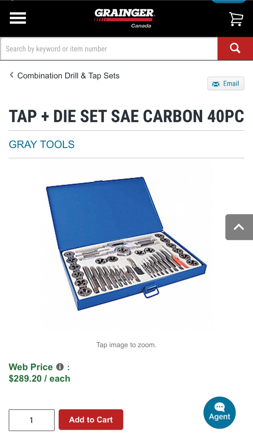 Gray Tools 40 Piece Metric Tap and Die Set