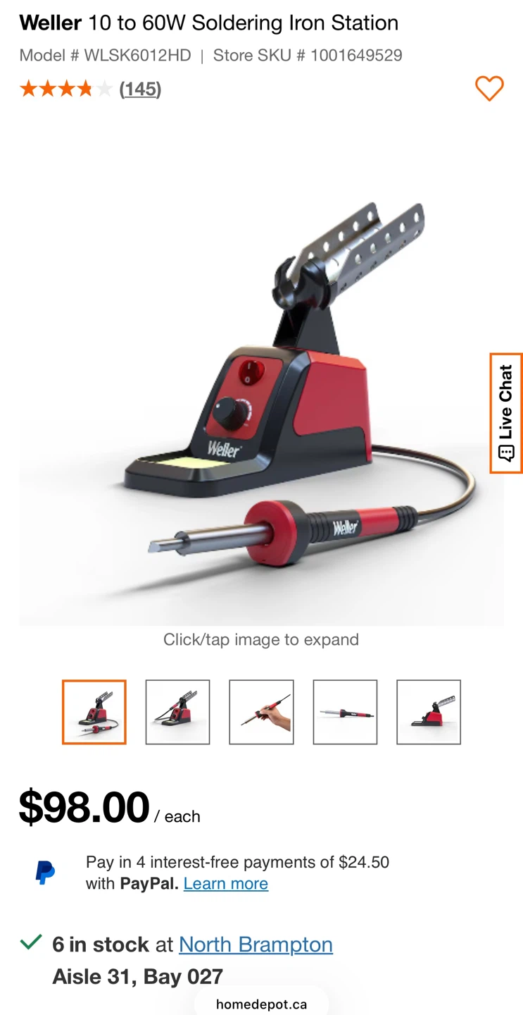 Weller 10W to 60W Soldering Iron Station WLSK6012HD