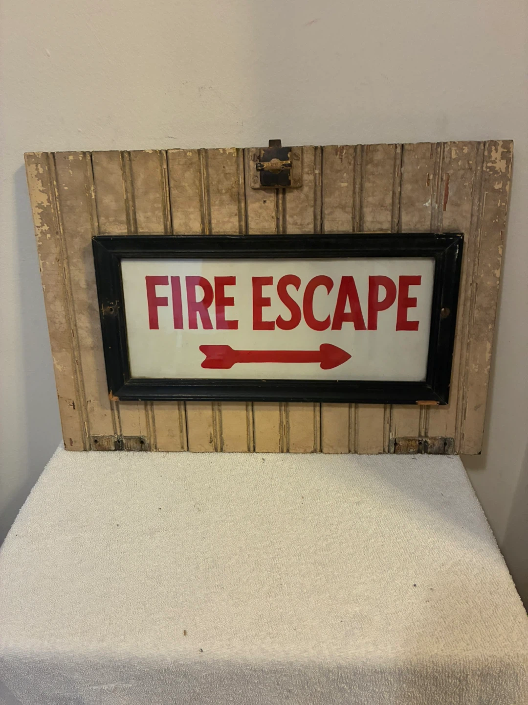 Vintage Fire Escape Sign