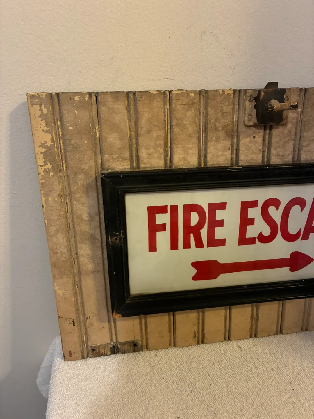 Vintage Fire Escape Sign - photo 4