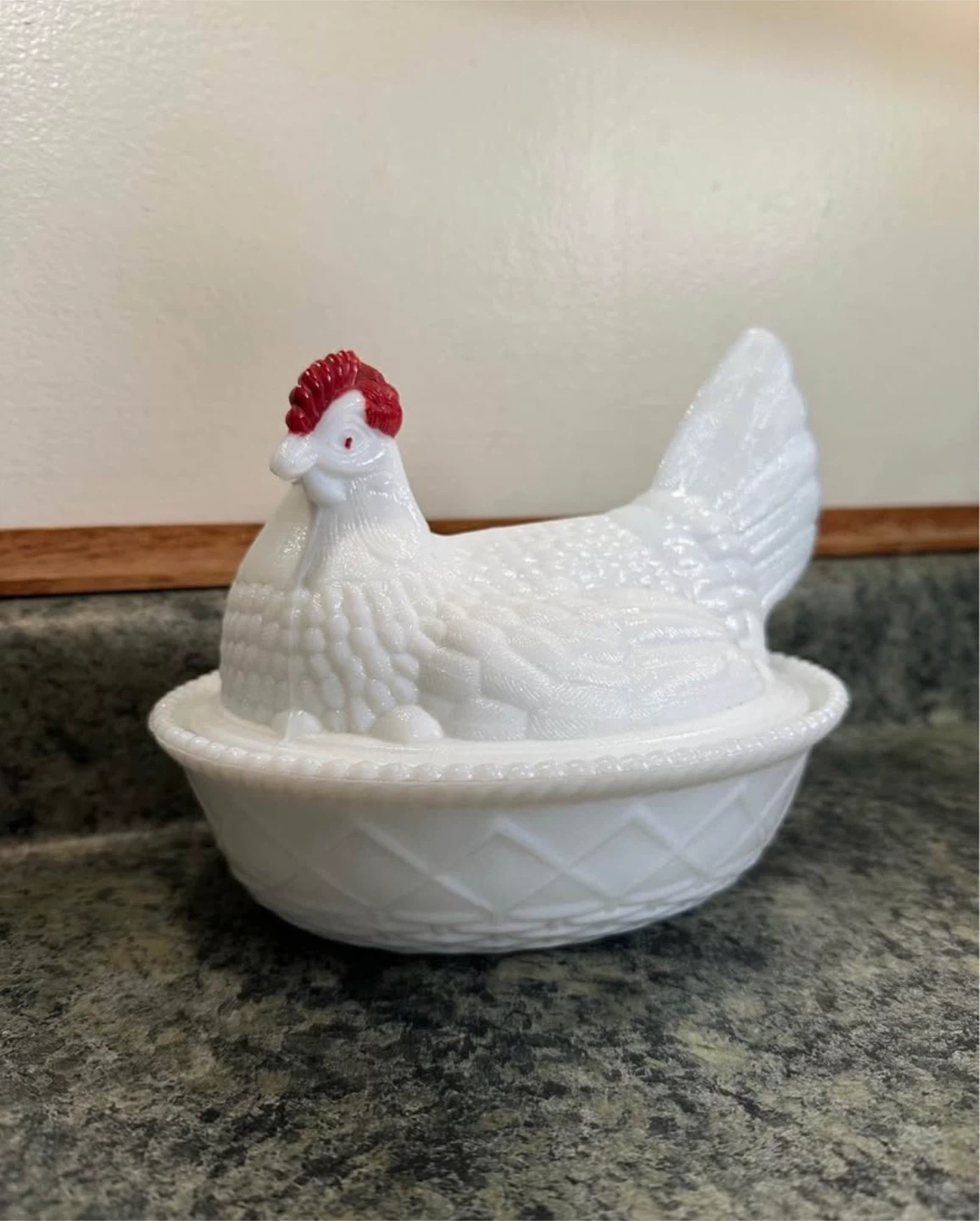 Westmoreland Milk Glass Hen on Nest