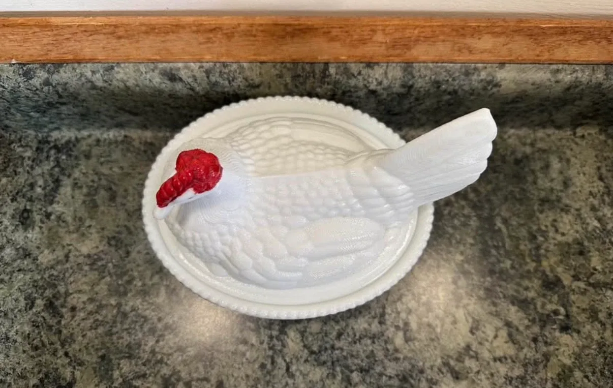 Westmoreland Milk Glass Hen on Nest - photo 3