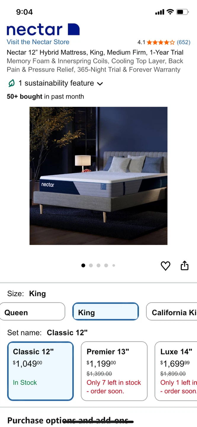 Nectar Classic Hybrid King Mattress/ Brand new - photo 3
