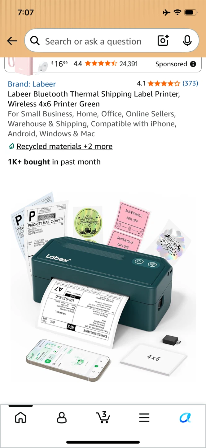 Labeer Bluetooth Thermal Shipping Label Printer