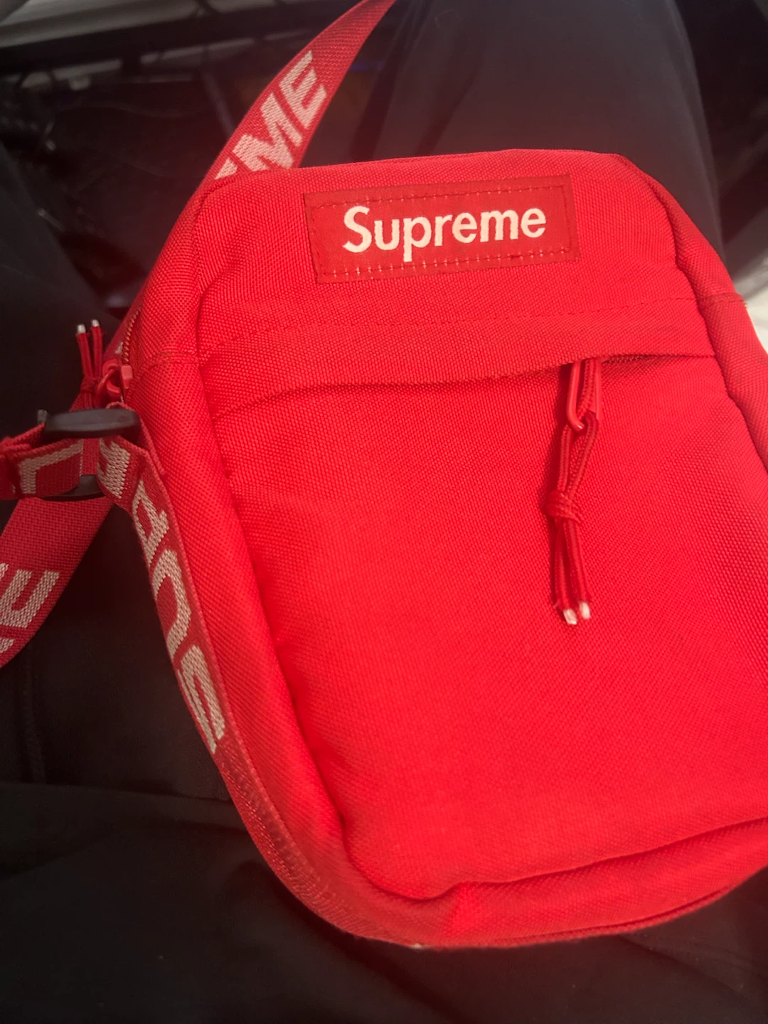 Supreme Red Shoulder Bag