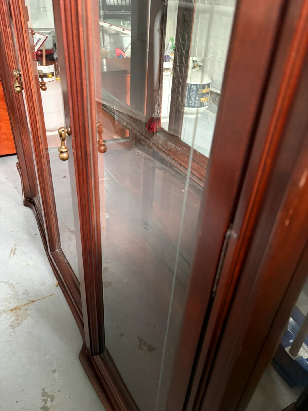 Traditional Wood and Glass Display Cabinet - photo 4