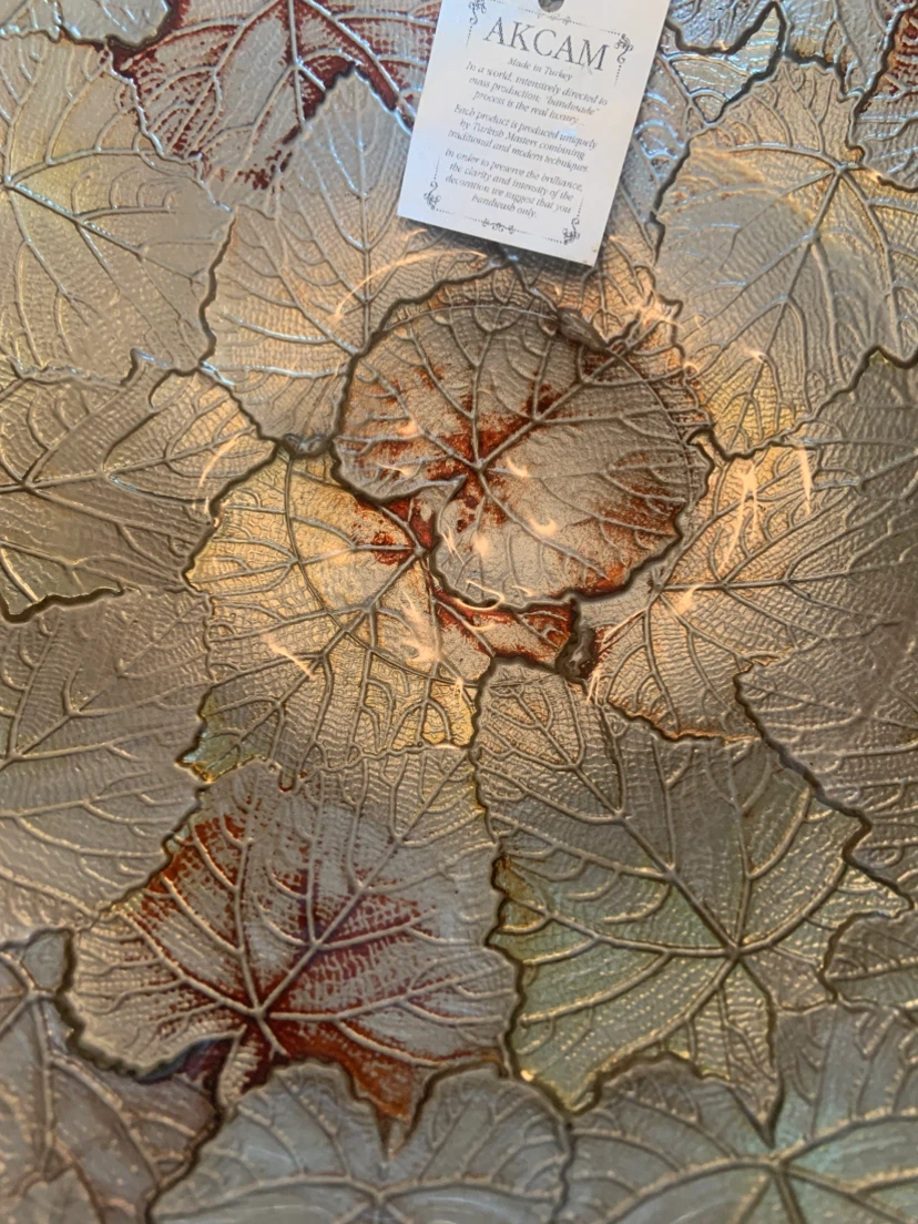 Akcam Turkish Decorative Leaf Glass Bowl - photo 3