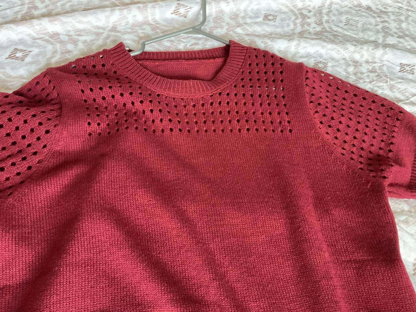 Emery Rose Red Knit Short Sleeve Top - photo 3
