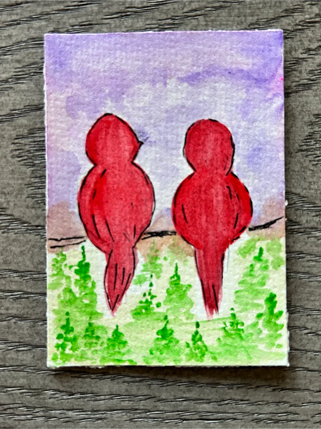 Small Hand-Painted Watercolour Art Cards