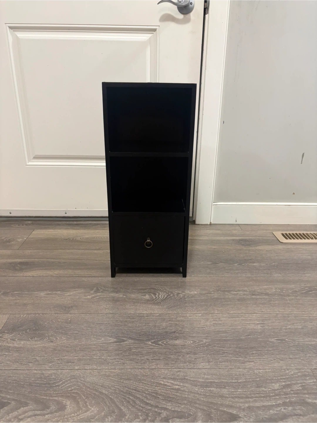 Small Black Storage Unit with Drawer