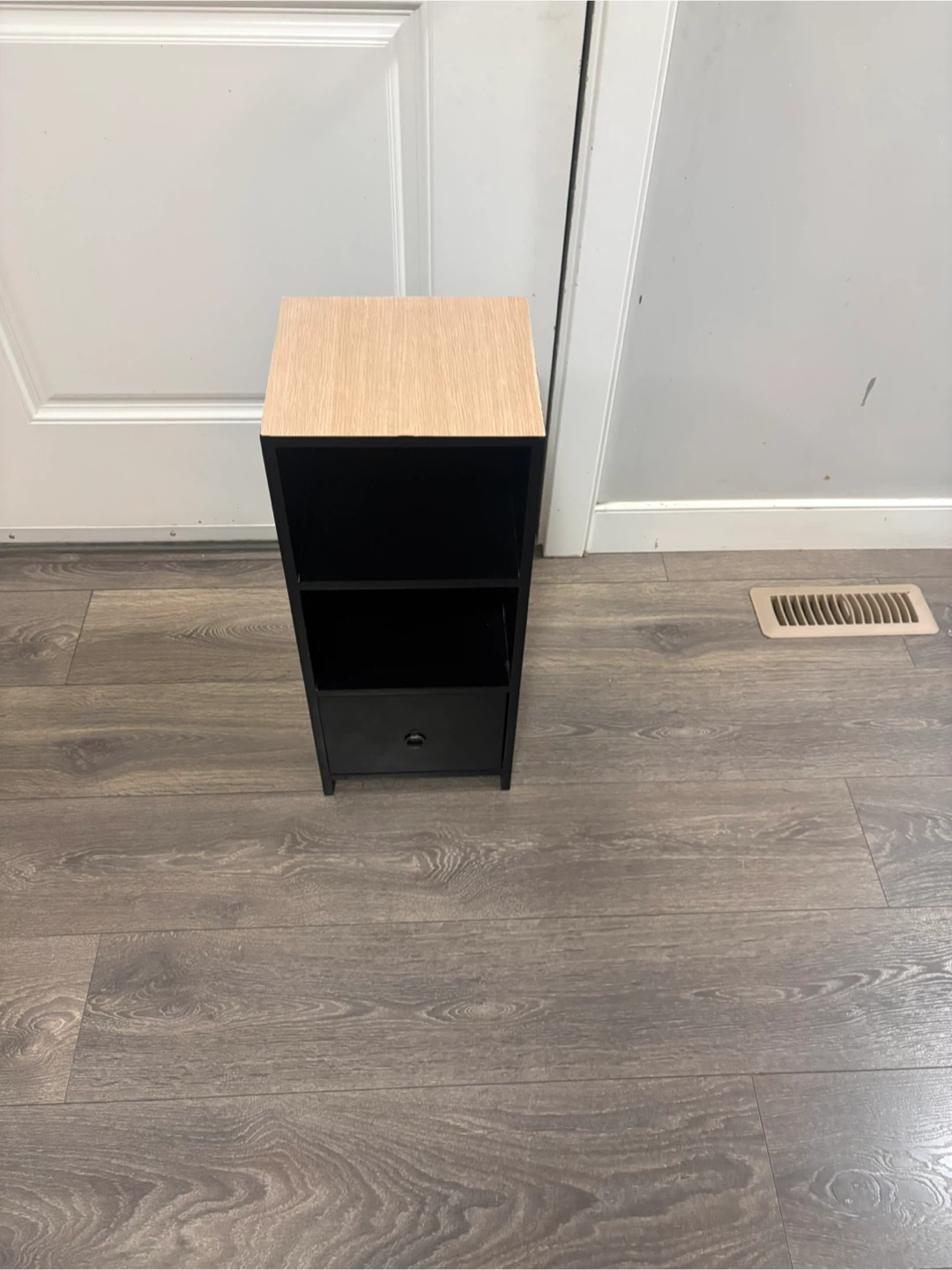 Small Black Storage Unit with Drawer - photo 2
