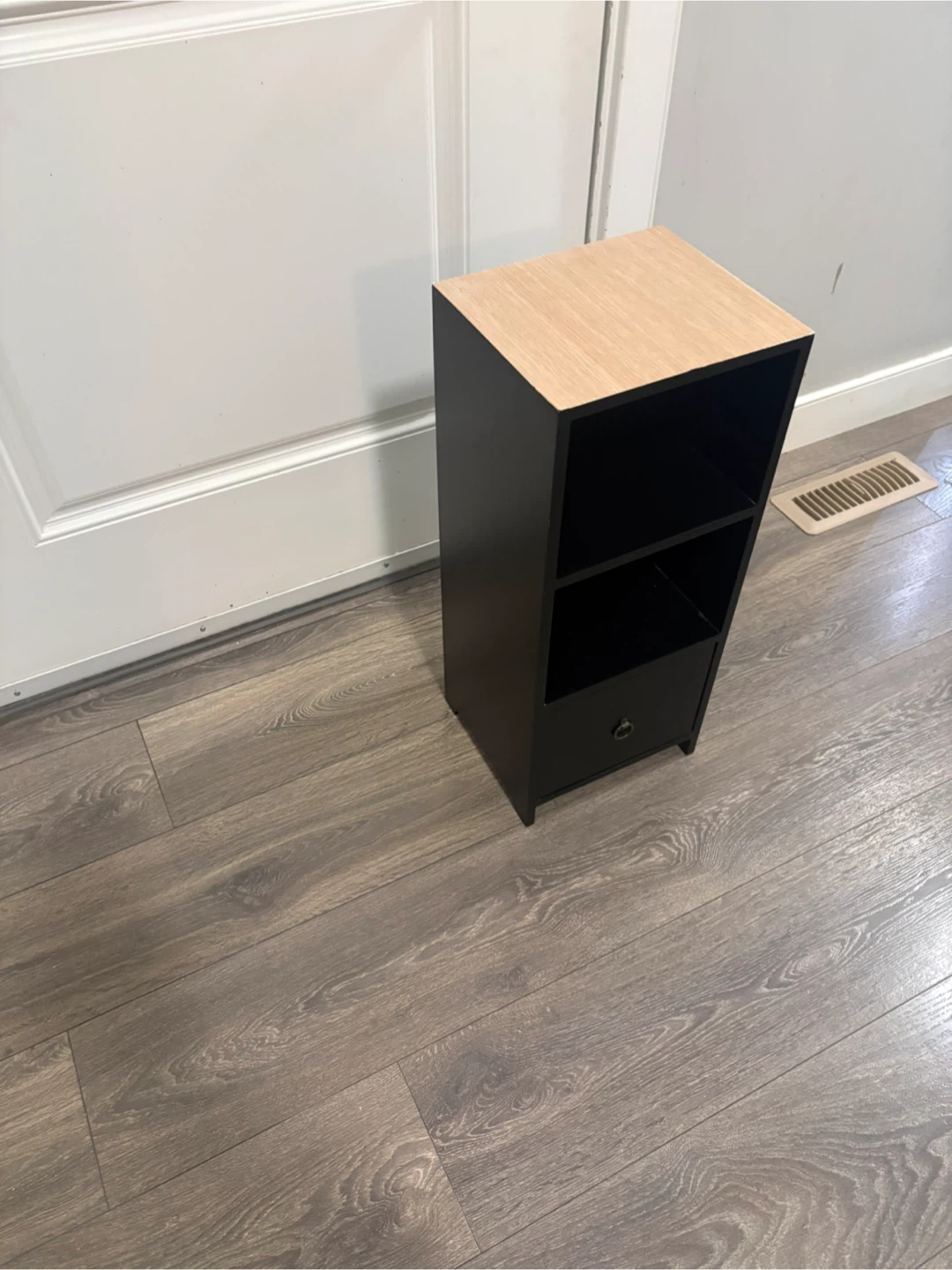 Small Black Storage Unit with Drawer - photo 3
