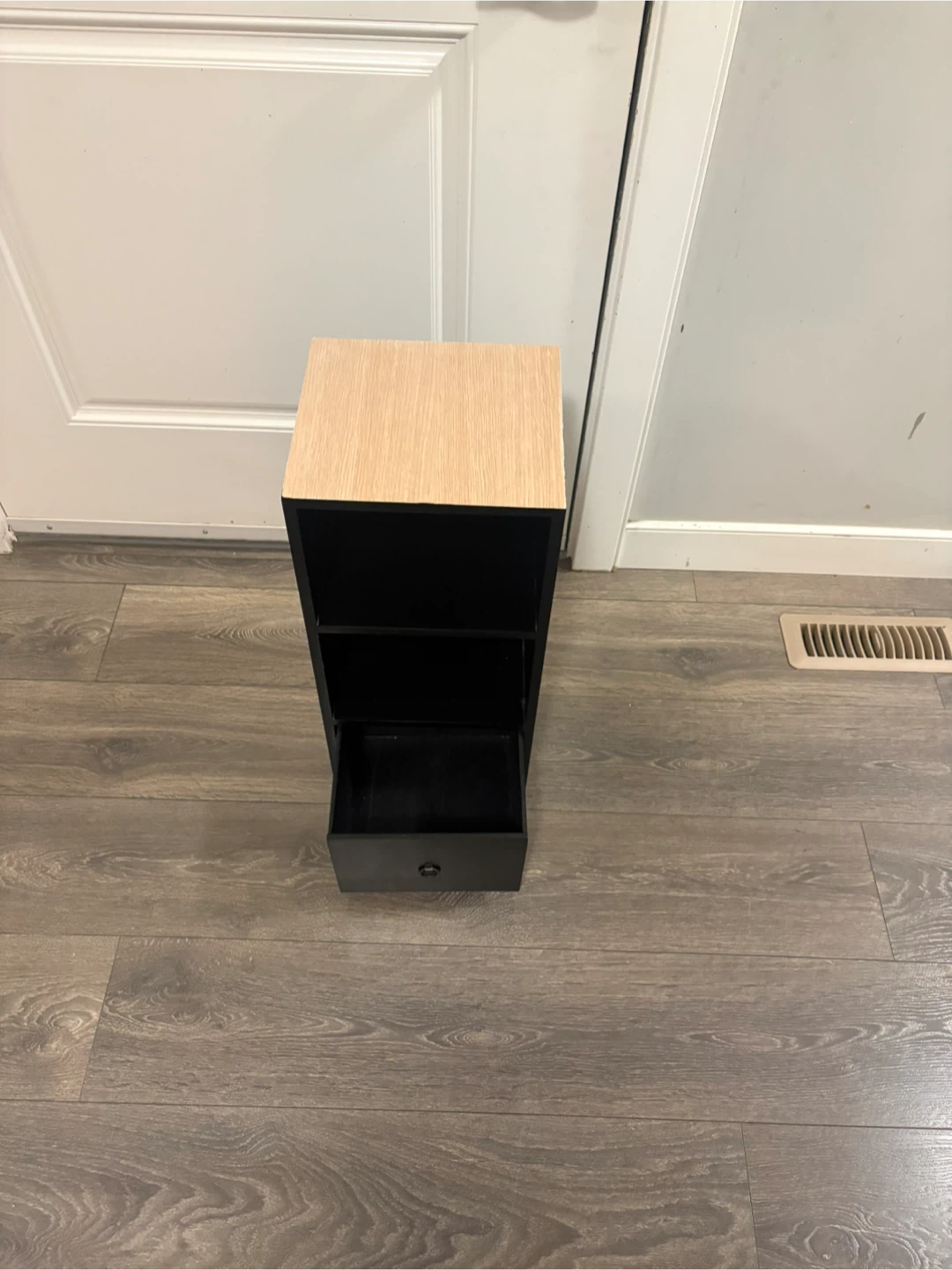 Small Black Storage Unit with Drawer - photo 5