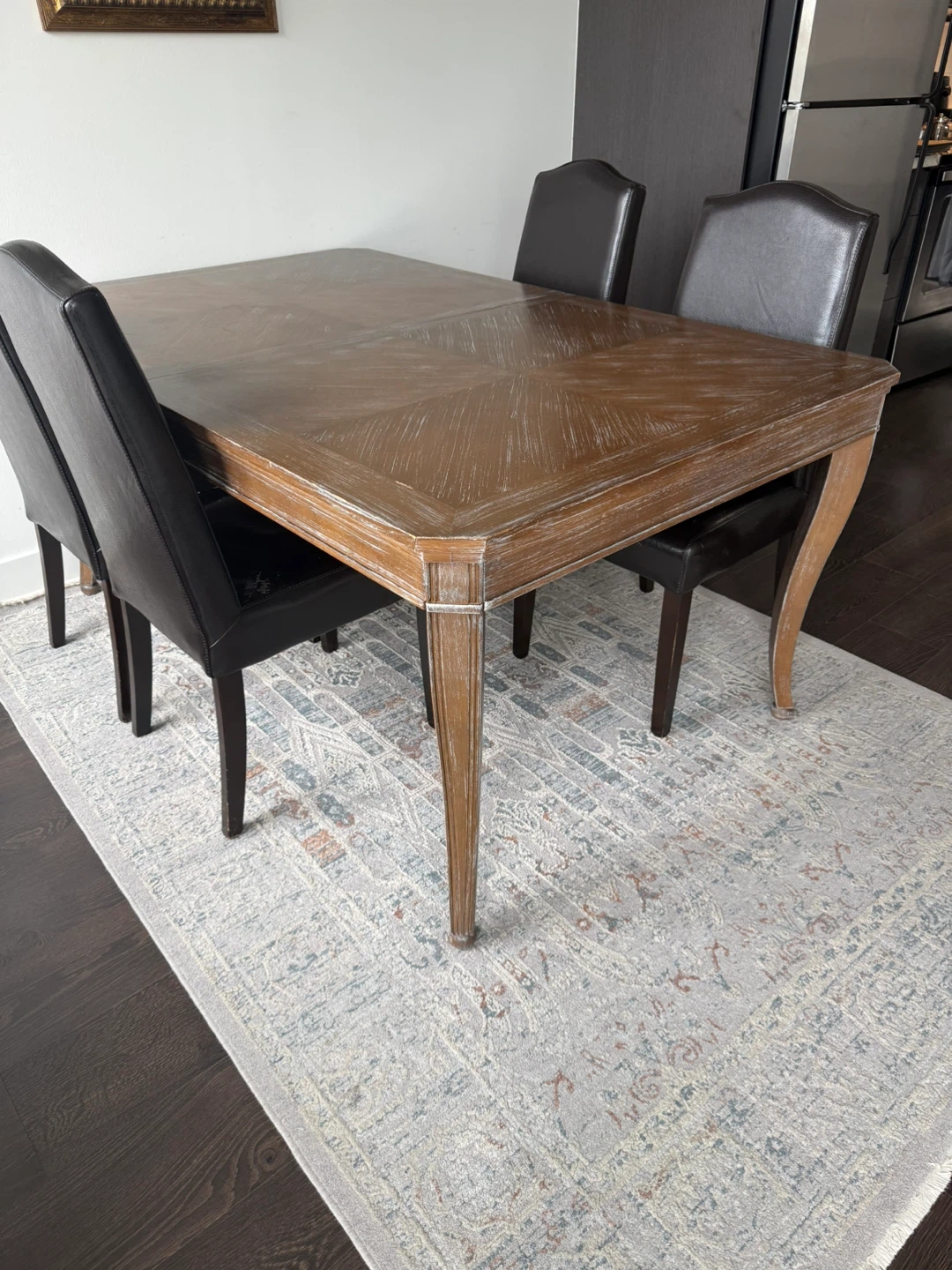 Wooden Dining Table with Four Chairs - photo 2