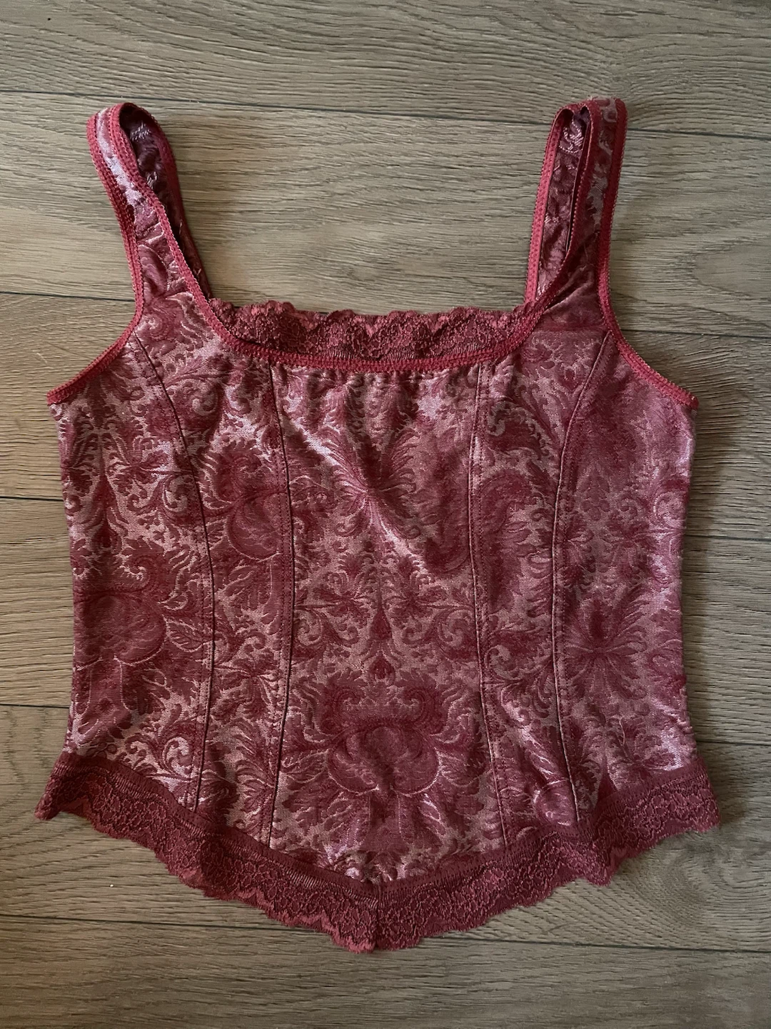 90s Vintage Arianne Lace Corset-Style Tank Tops - Size L - photo 4