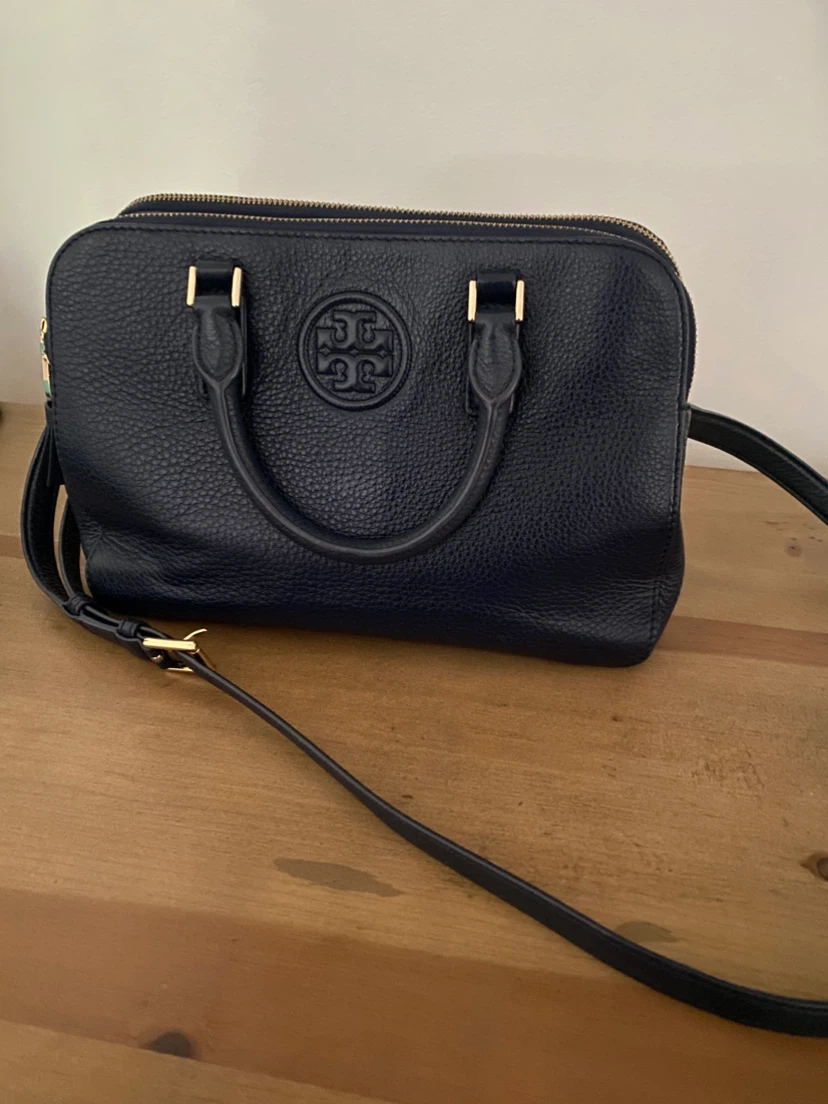 Tory Burch Navy Leather Satchel