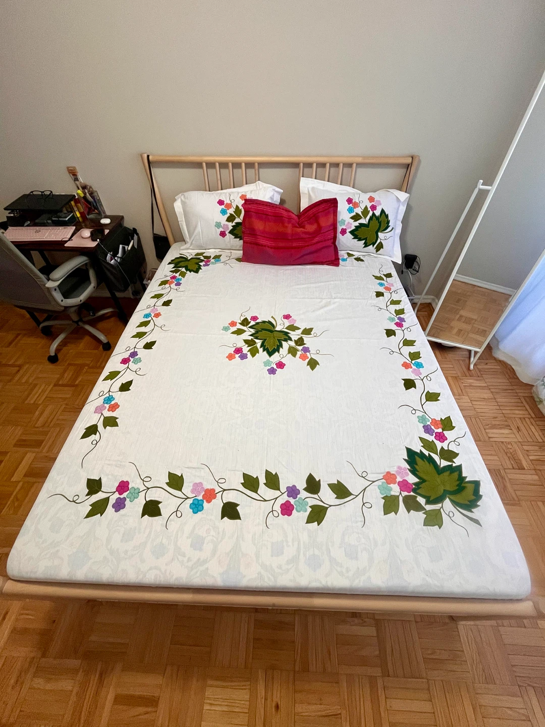 IKEA Queen Bed Frame with Slats - photo 2