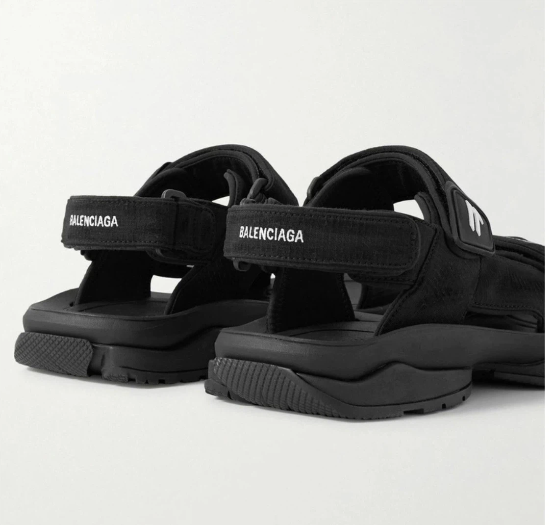 Authentic Balenciaga Black “Tourist” Sandals Size 45 - photo 3