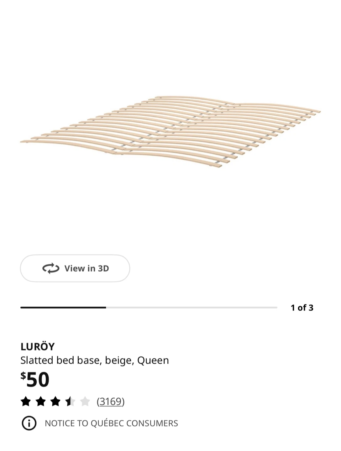 IKEA Queen Bed Frame with Slats - photo 4