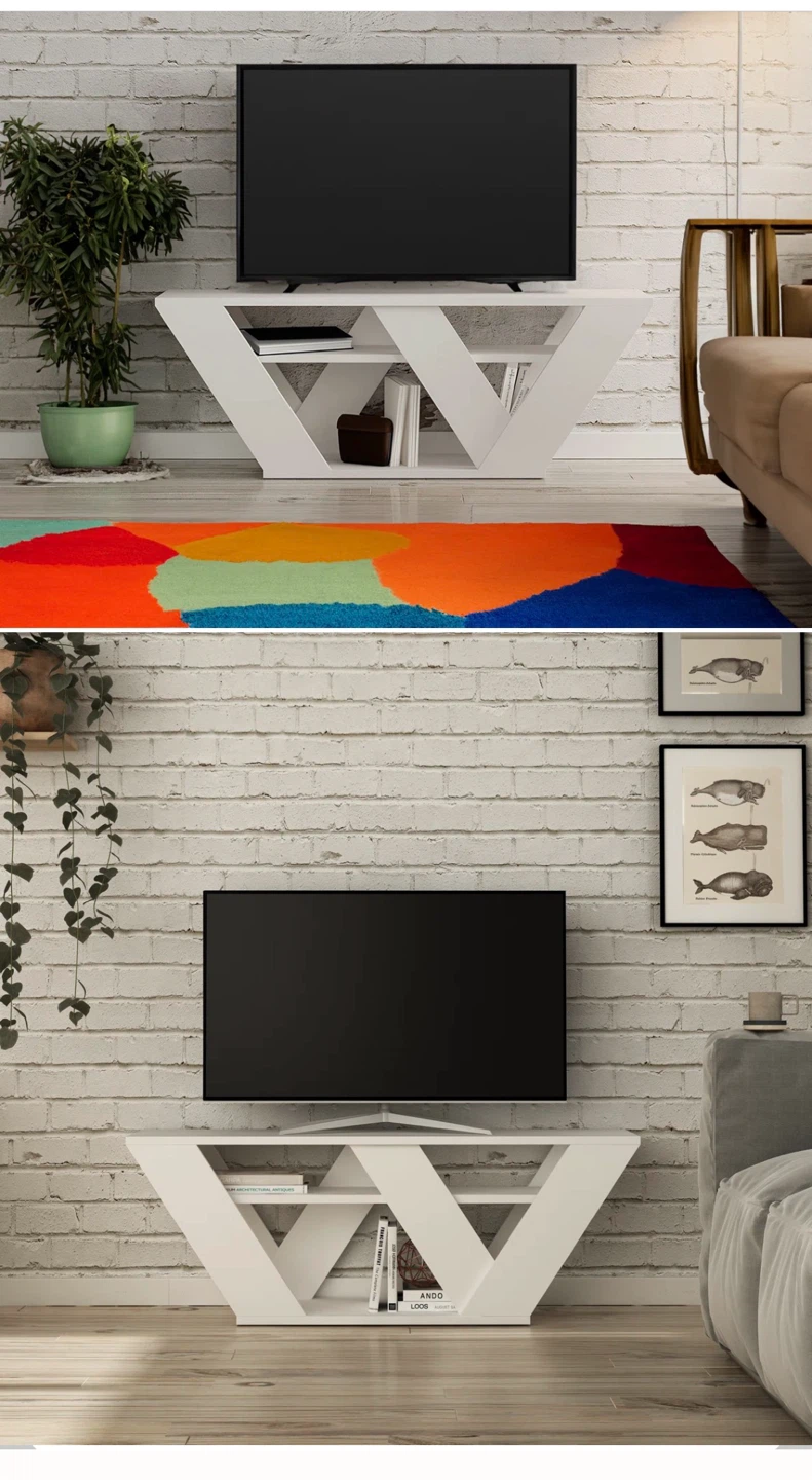 Modern White TV Stand