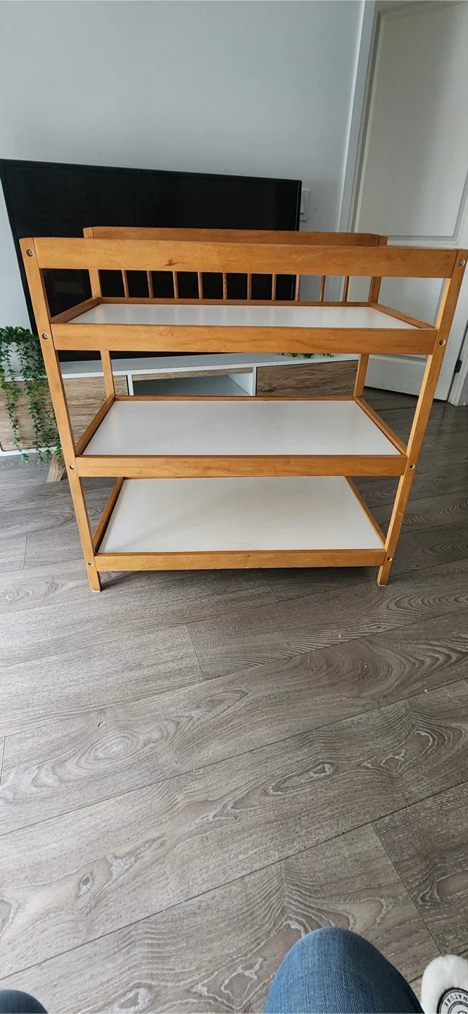 Wooden Baby Changing Table with Pad