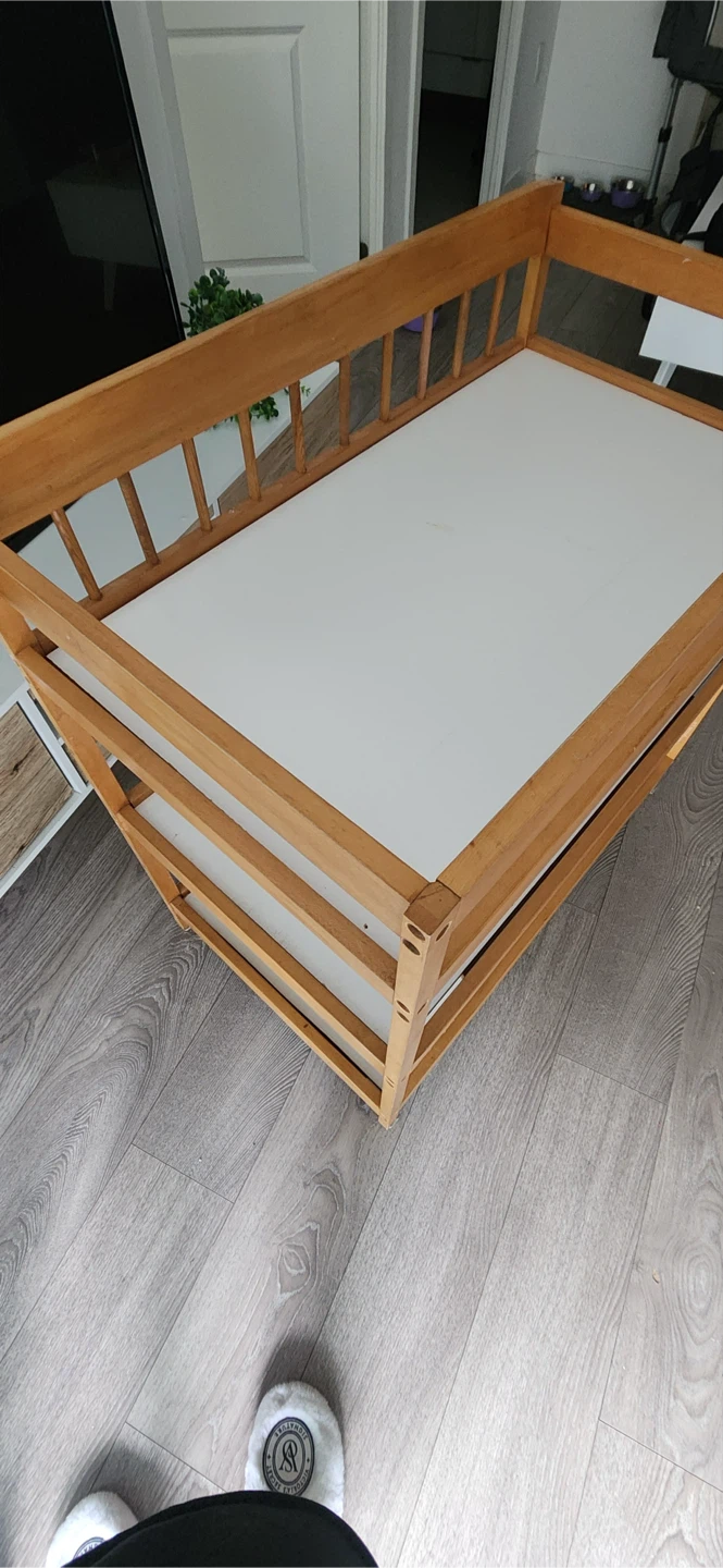 Wooden Baby Changing Table with Pad - photo 3