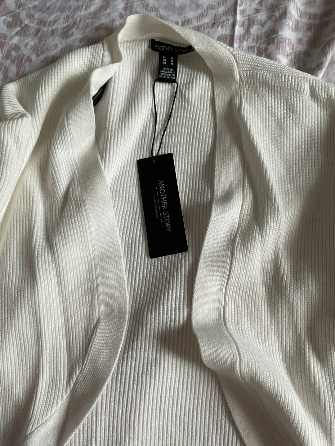Another Story White Ribbed Bolero - photo 3