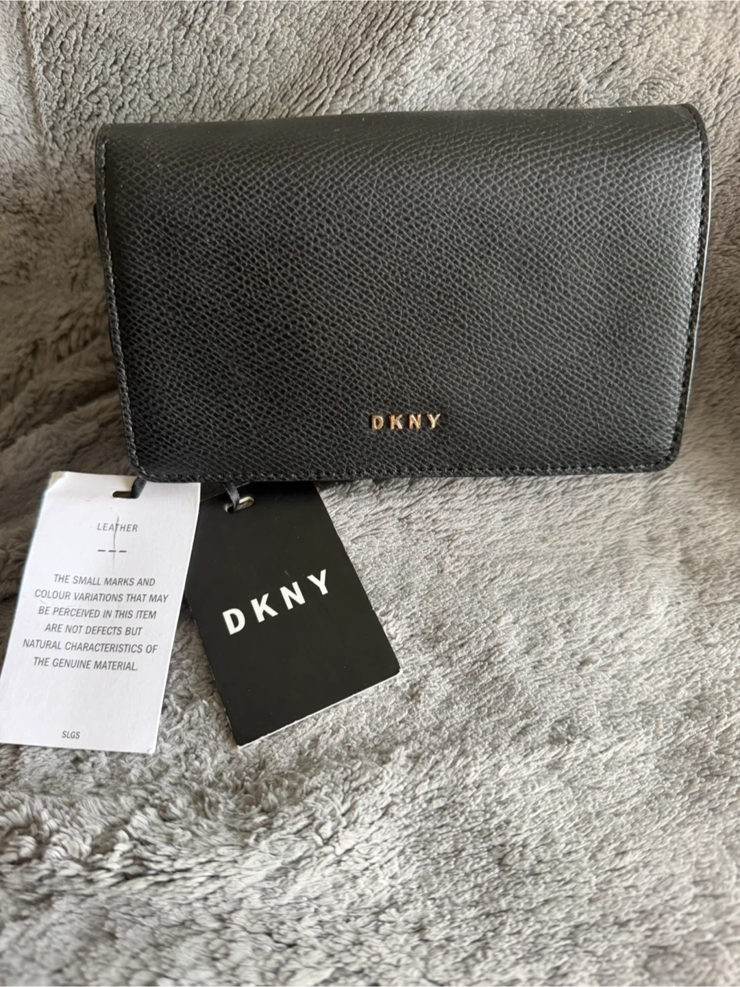 New DKNY Black Leather Wallet