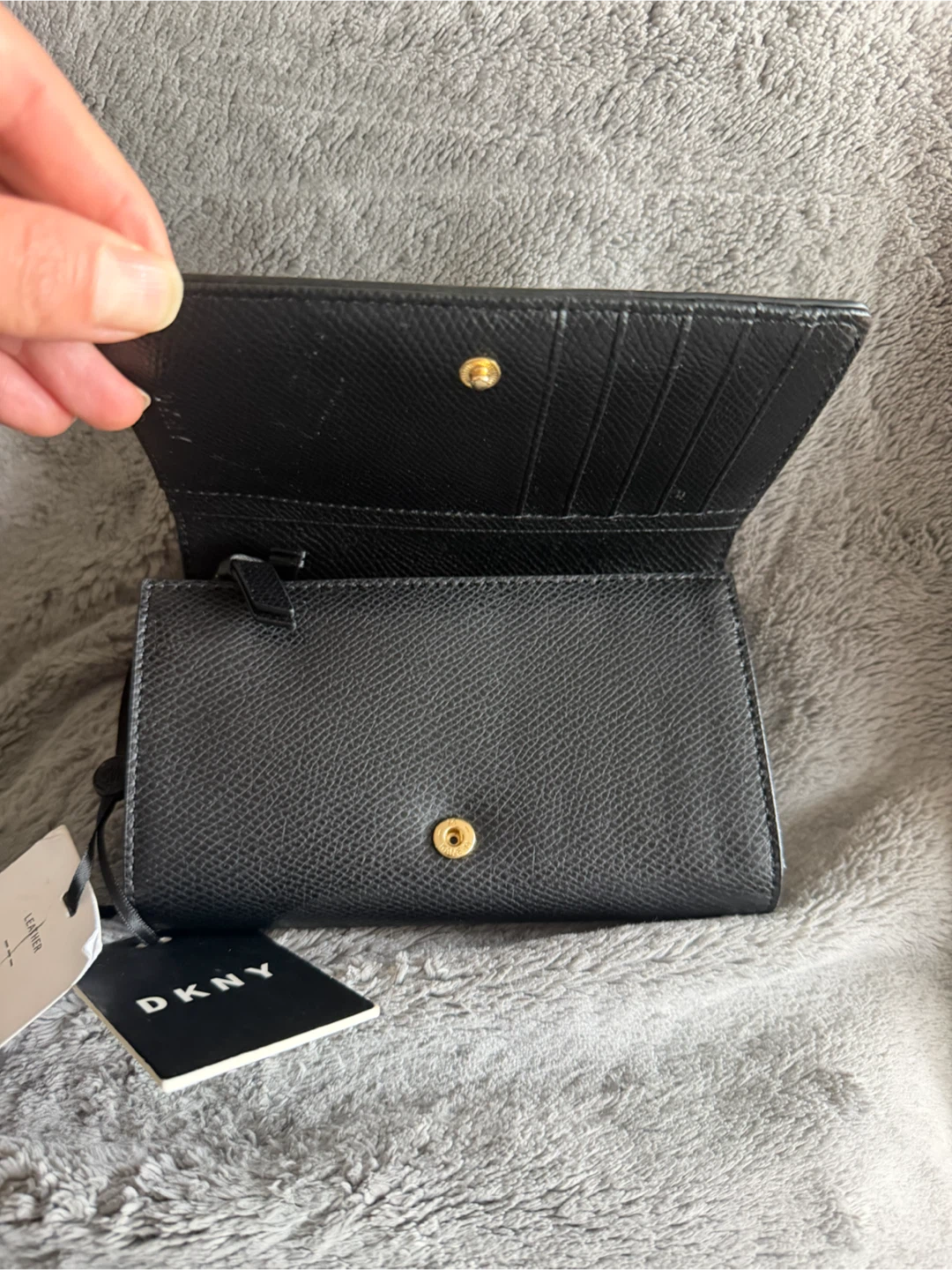 New DKNY Black Leather Wallet - photo 2
