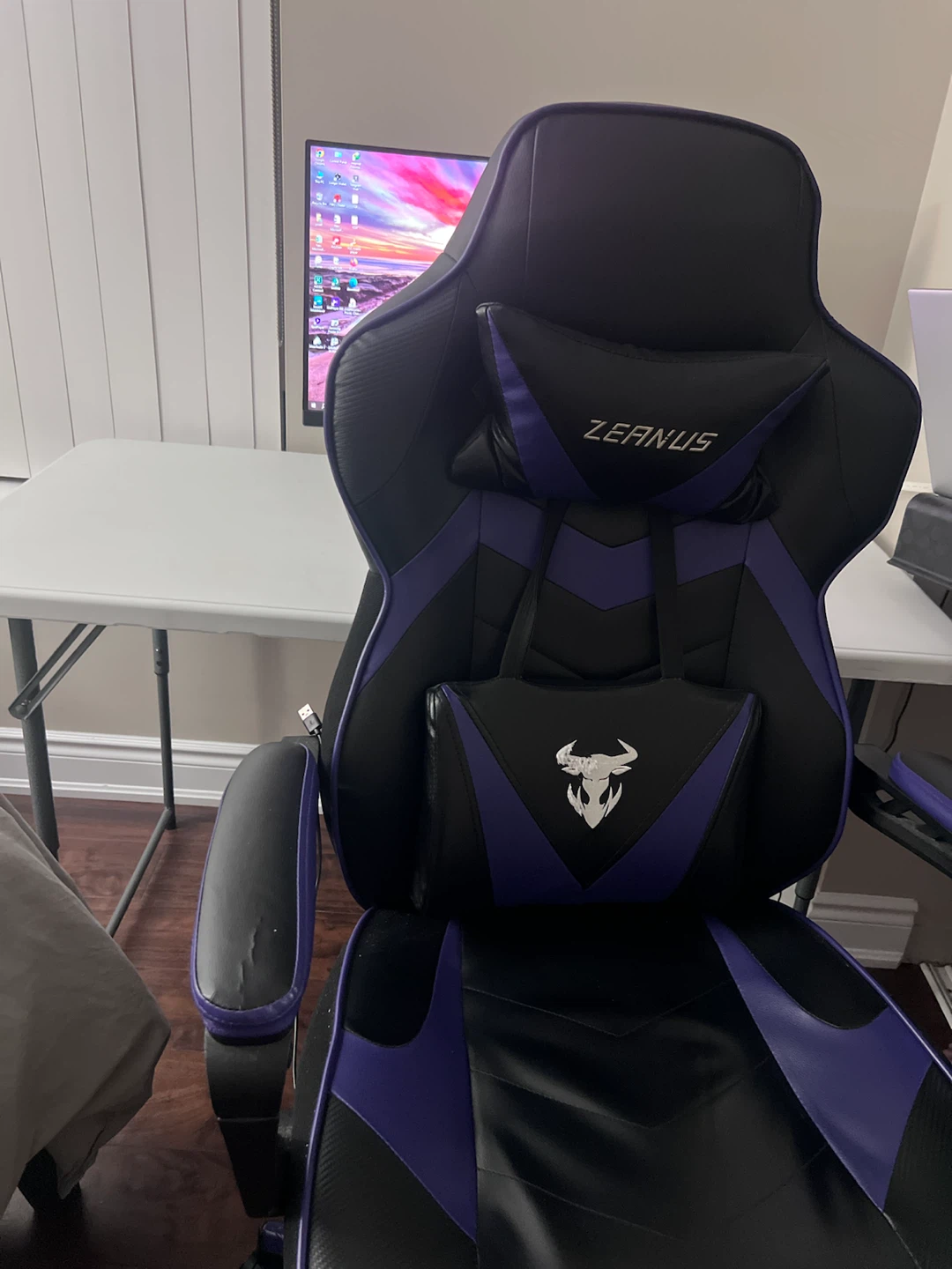 Zeanus Gaming Chair - Black and Purple