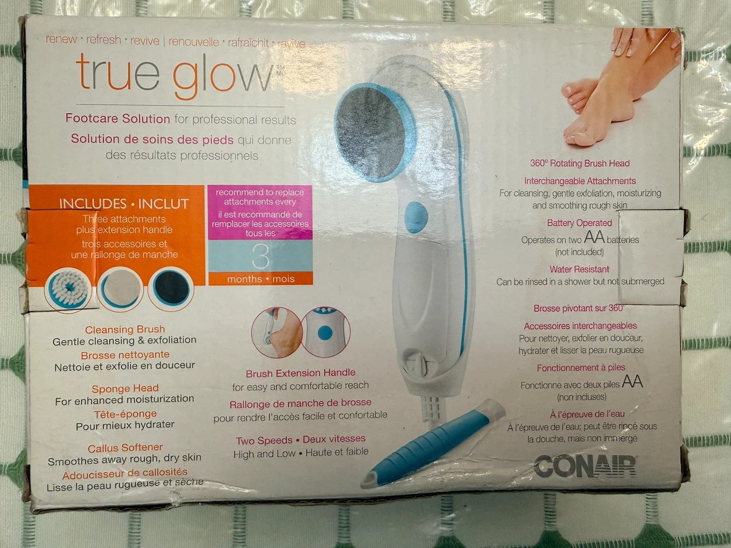 BRAND NEW: Conair True Glow Battery Operated Pedicure Kit - photo 2