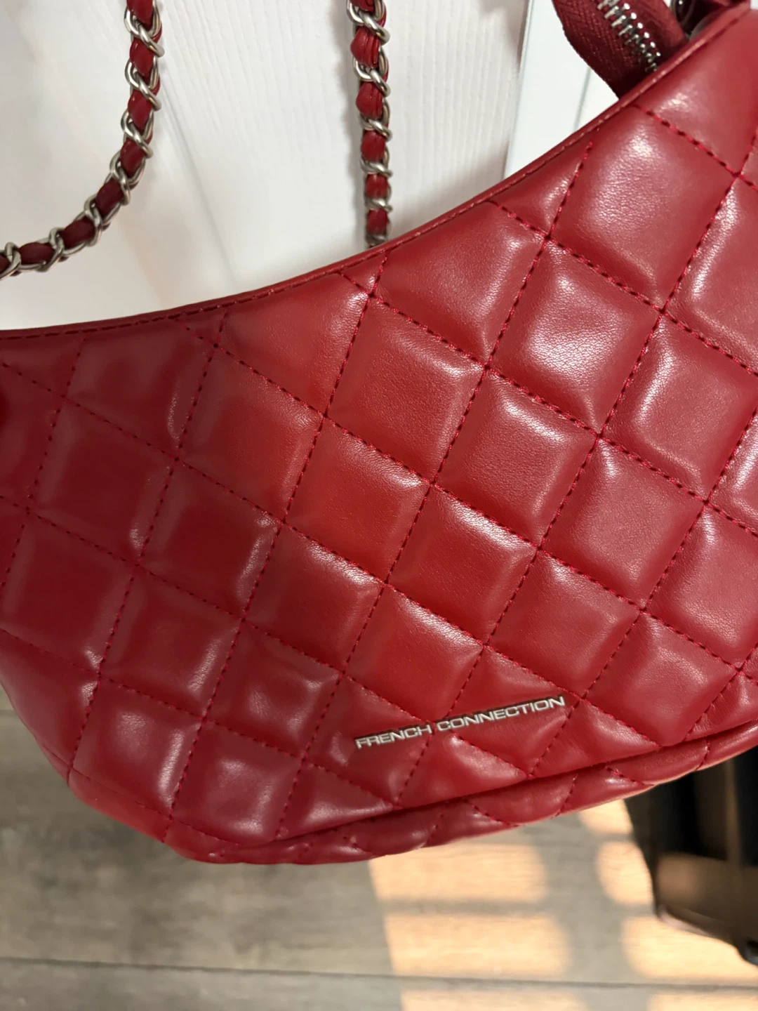 French Connection Quilted Red Shoulder Bag - photo 3
