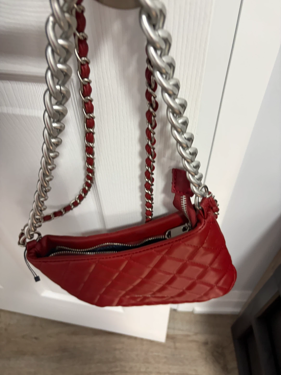 French Connection Quilted Red Shoulder Bag - photo 4