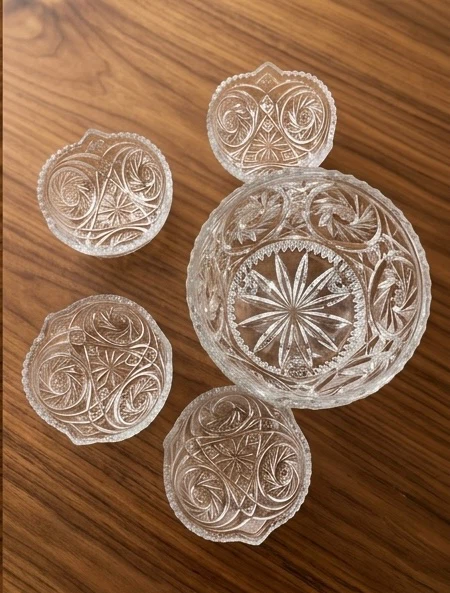 Vintage Cut Crystal 5-Piece Serving Set - photo 2
