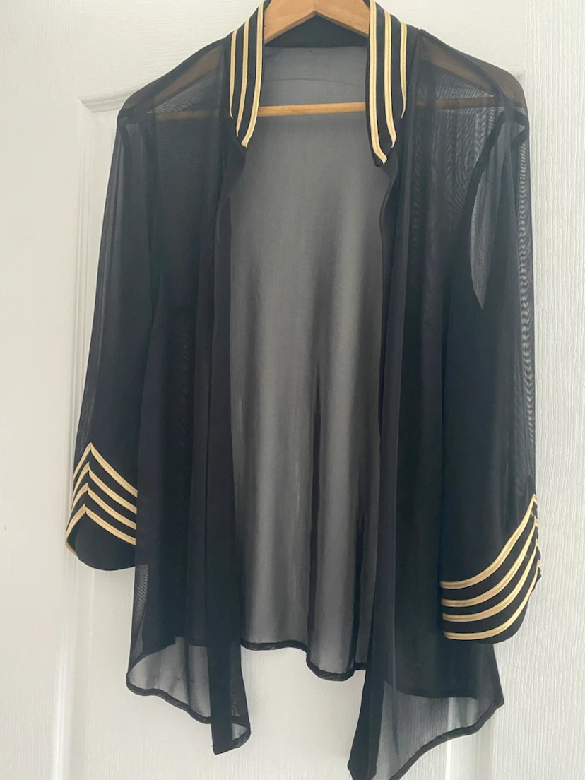 Joseph Ribkoff Trends Sheer Black Cardigan