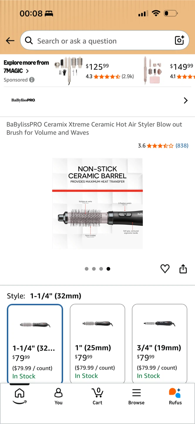 New BaBylissPRO Ceramix Xtreme Hot Air Styler 1-1/4" - photo 2