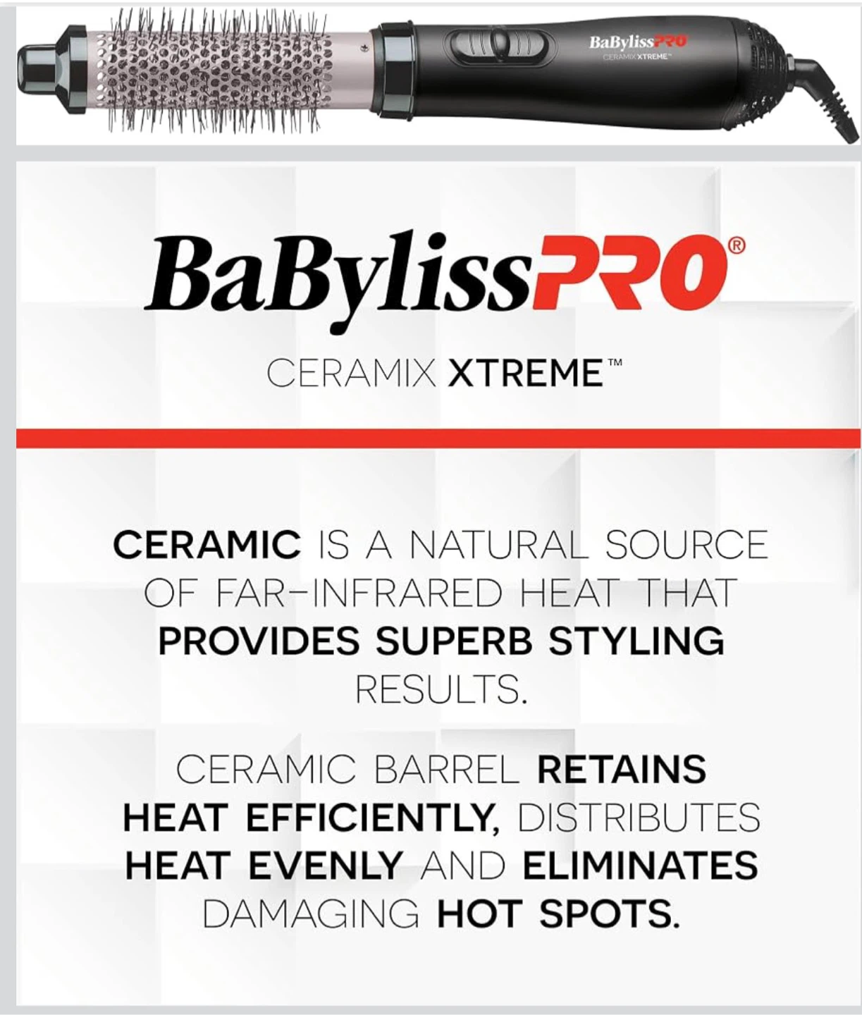 New BaBylissPRO Ceramix Xtreme Hot Air Styler 1-1/4" - photo 3