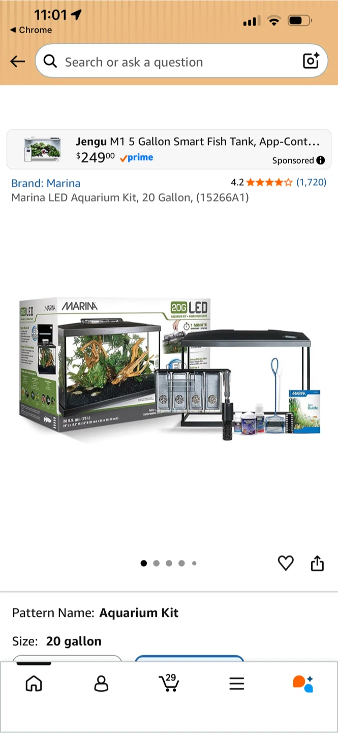 Marina 20 Gallon LED Aquarium Kit with stand - photo 2